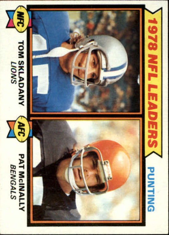 1979 Topps #6 Tom Skladany/Pat McInally 1978 Punting Leaders VG Detroit Lions/Cincinnati Bengals 
