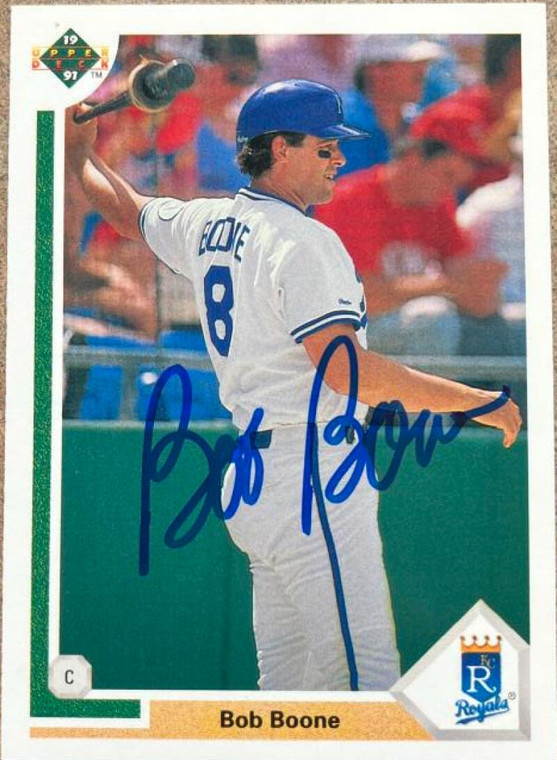 Bob Boone Autographed 1991 Upper Deck #502