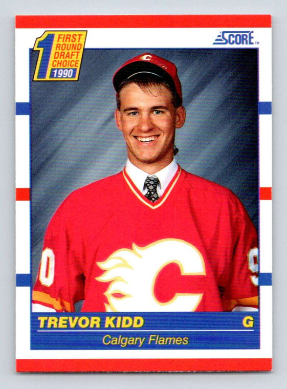 1990-91 Score #438 Trevor Kidd VG  RC Rookie Calgary Flames 
