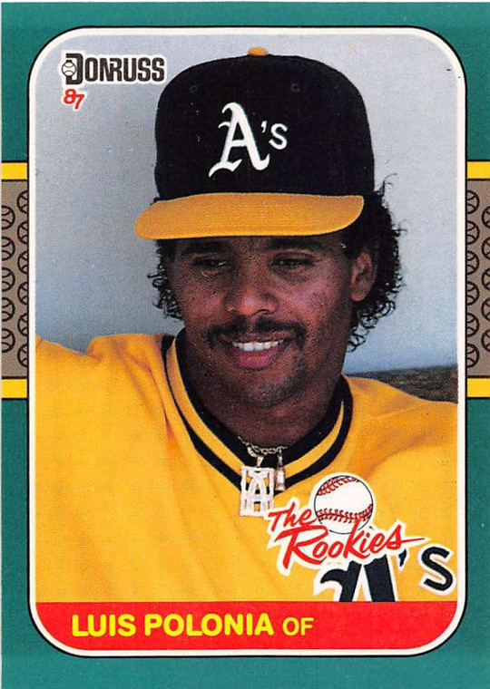 1987 Donruss Rookies #25 Luis Polonia NM-MT RC Rookie Oakland Athletics 