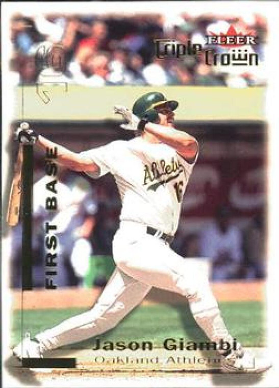 2001 Fleer Triple Crown #4 Jason Giambi NM-MT  Oakland Athletics 