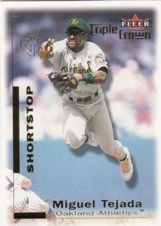 2001 Fleer Triple Crown #73 Miguel Tejada NM-MT  Oakland Athletics 
