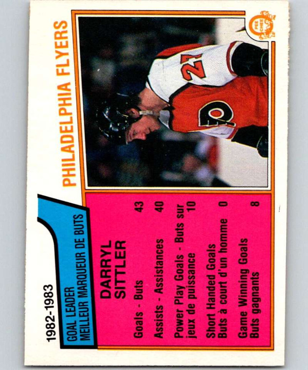 1983-84 O-Pee-Chee #257 Darryl Sittler TL VG Philadelphia Flyers 