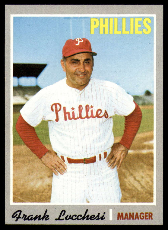 1970 Topps #662 Frank Lucchesi Manager VG RC Rookie Philadelphia Phillies 