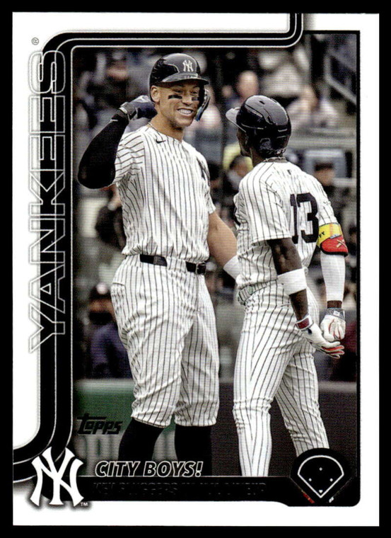 2025 Topps Update #US85 Aaron Judge/Jazz Chisholm Jr. Veteran Combos NM-MT New York Yankees 