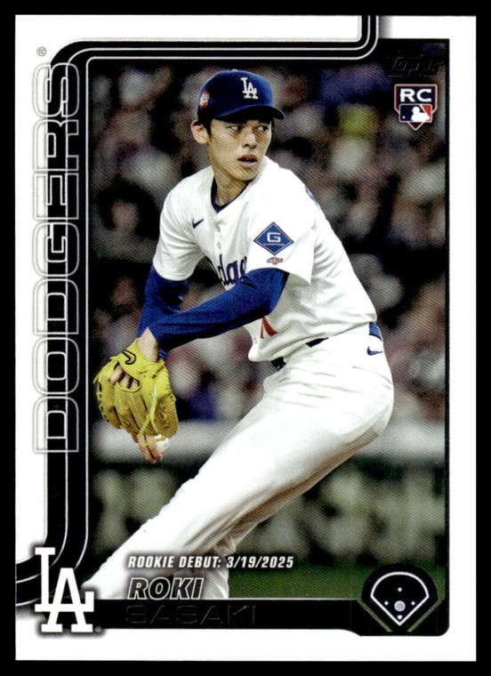 2025 Topps Update #US199 Roki Sasaki Rookie Debut NM-MT Los Angeles Dodgers 