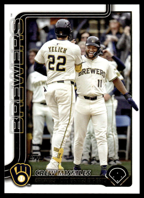 2025 Topps Update #US233 Christian Yelich/Jackson Chourio Veteran Combos NM-MT Milwaukee Brewers 