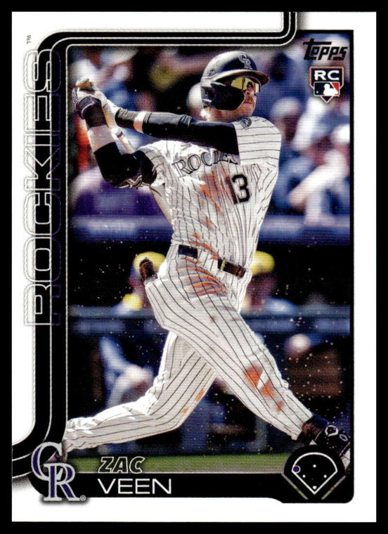 2025 Topps Update #US286 Zac Veen NM-MT RC Rookie Colorado Rockies 