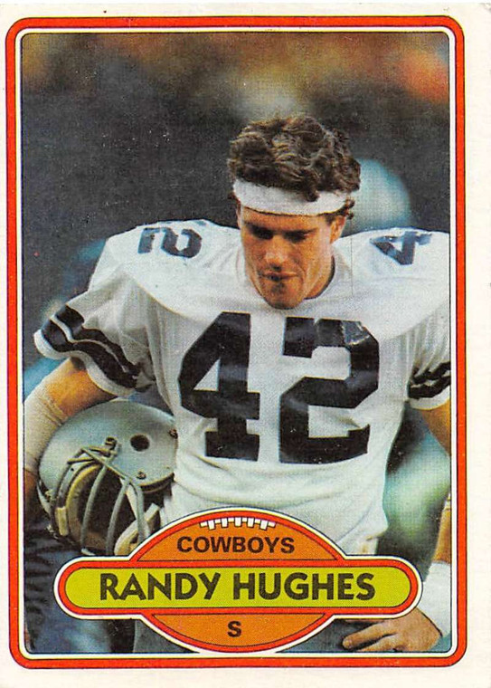 1980 Topps #15 Randy Hughes UER VG  Dallas Cowboys 