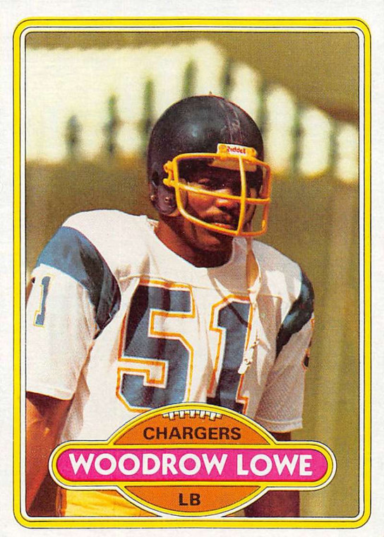 1980 Topps #68 Woodrow Lowe VG  RC Rookie San Diego Chargers 