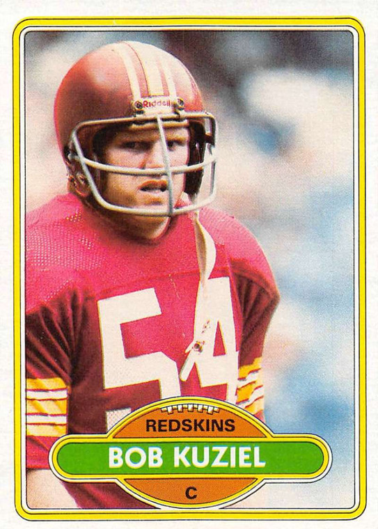 1980 Topps #104 Bob Kuziel VG  Washington Redskins 
