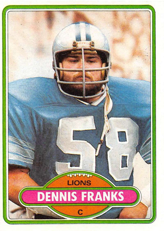 1980 Topps #203 Dennis Franks VG  Detroit Lions 