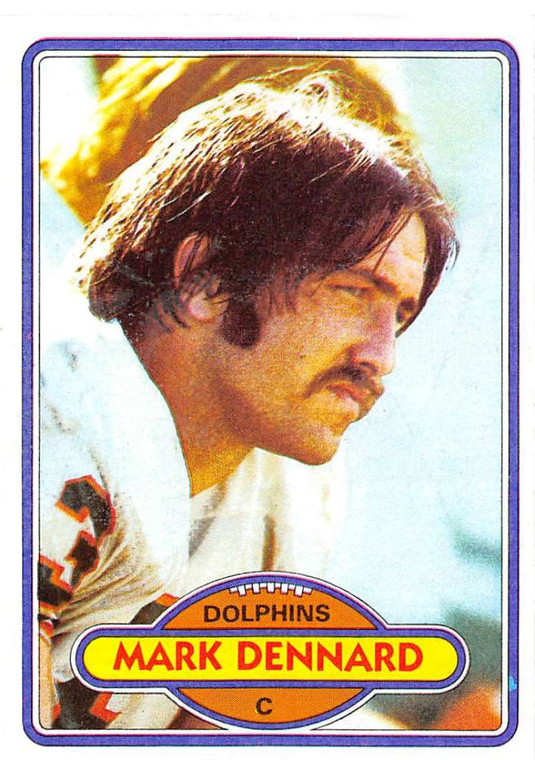 1980 Topps #321 Mark Dennard VG  Miami Dolphins 