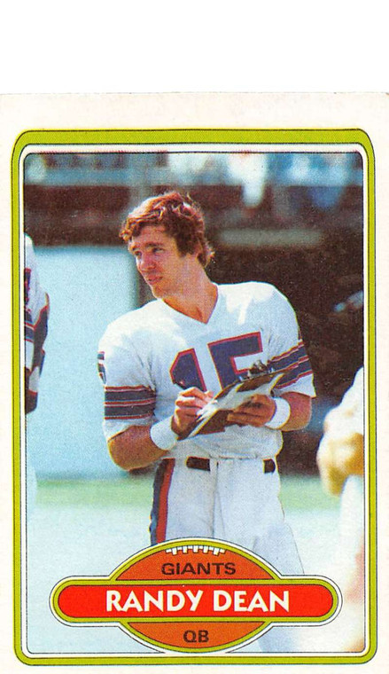 1980 Topps #328 Randy Dean VG  New York Giants 