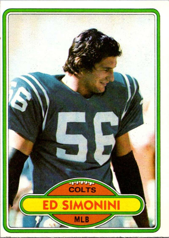 1980 Topps #369 Ed Simonini VG  Baltimore Colts 