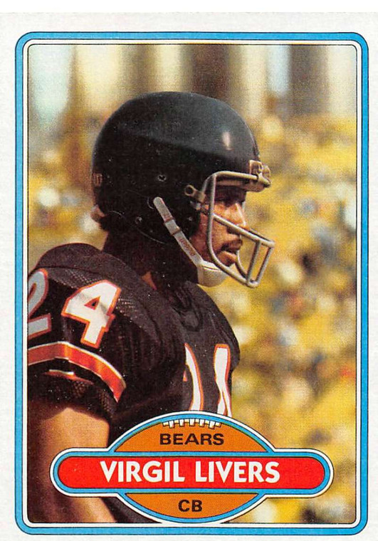1980 Topps #402 Virgil Livers VG  Chicago Bears 