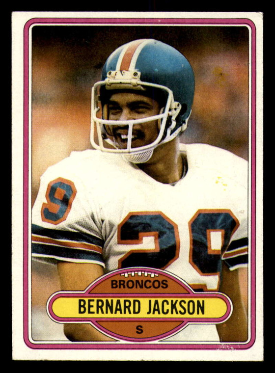 1980 Topps #521 Bernard Jackson VG  Denver Broncos 