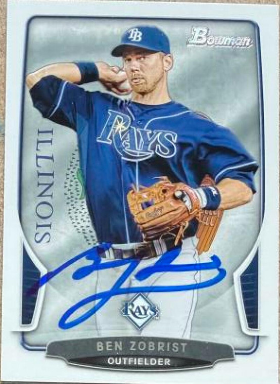 Ben Zobrist Autographed 2013 Bowman State and Hometown #159