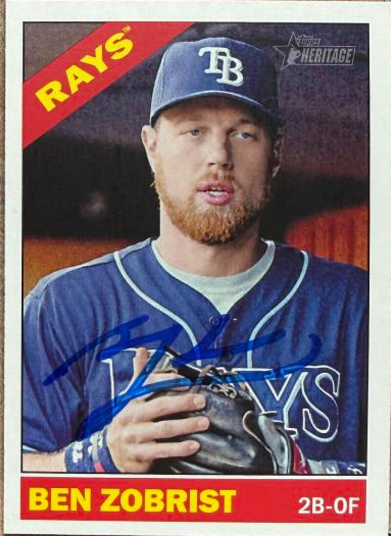 Ben Zobrist Autographed 2015 Topps Heritage #145 