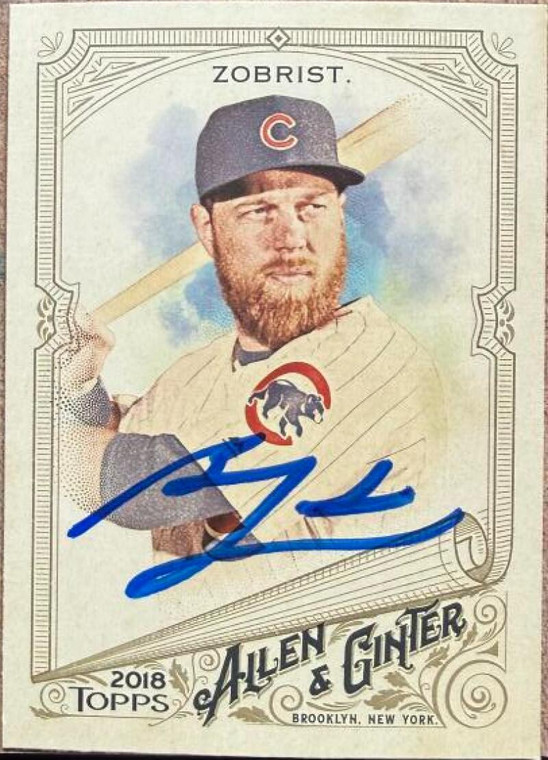 Ben Zobrist Autographed 2018 Topps Allen & Ginter #165 