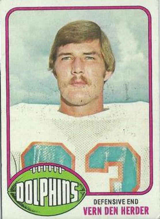 1976 Topps #15 Vern Den Herder VG Miami Dolphins 
