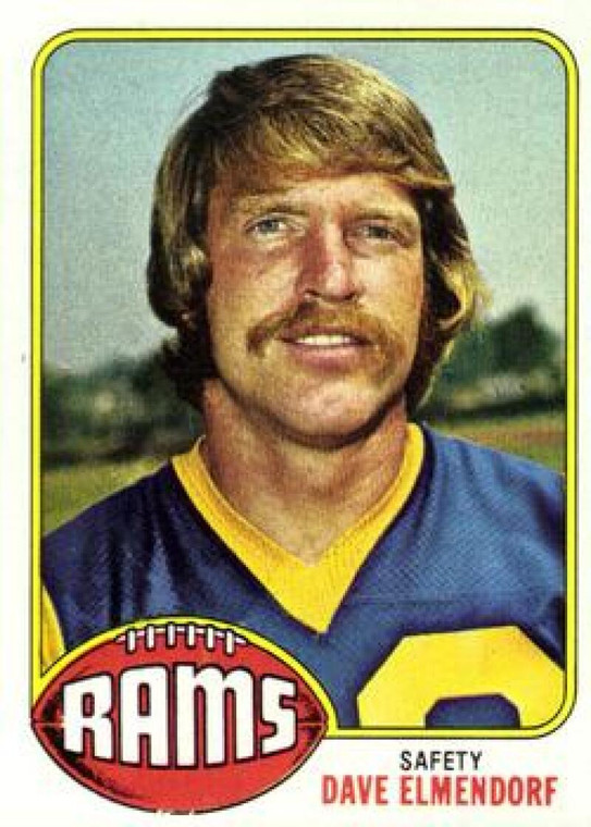 1976 Topps #196 Dave Elmendorf VG Los Angeles Rams 