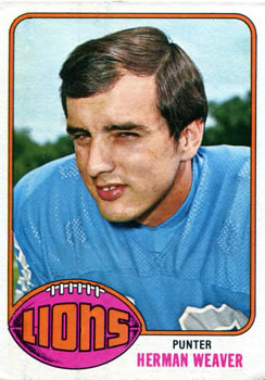 1976 Topps #375 Herman Weaver VG Detroit Lions 