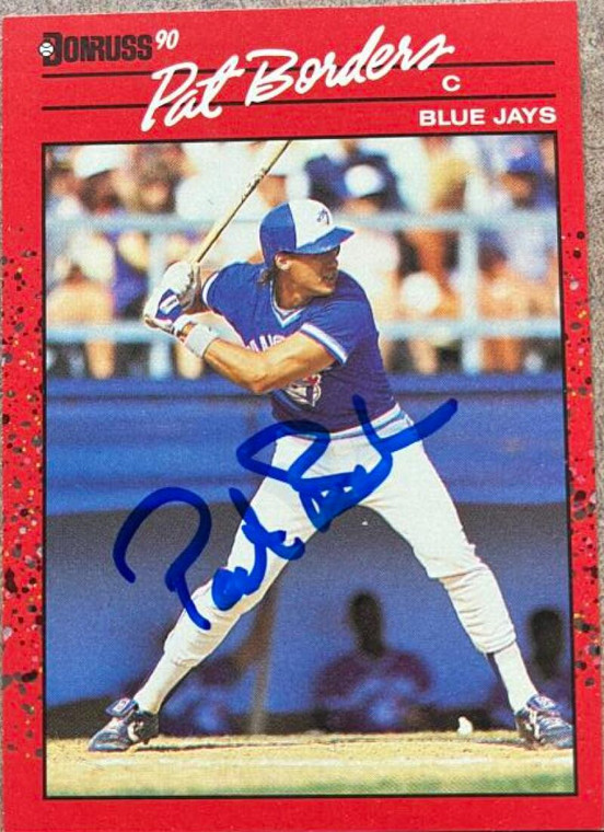 Pat Borders Autographed 1990 Donruss #560