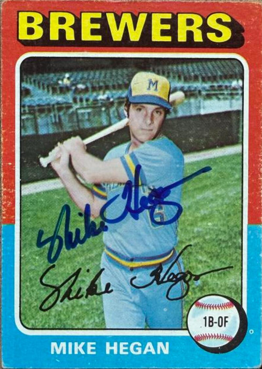 Mike Hegan Autographed 1975 Topps #99