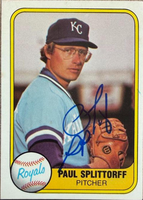 Paul Splittorff Autographed 1981 Fleer #30