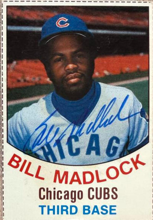 Bill Madlock Autographed 1977 Hostess #118 SP Chicago Cubs Card
