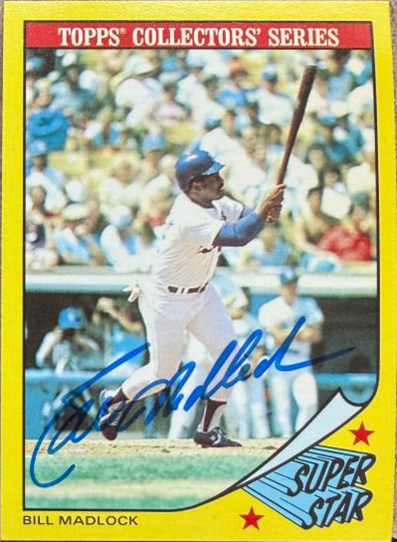 Bill Madlock Autographed 1986 Topps Baseball Champion Superstars #19 Los Angeles Dodgers Card