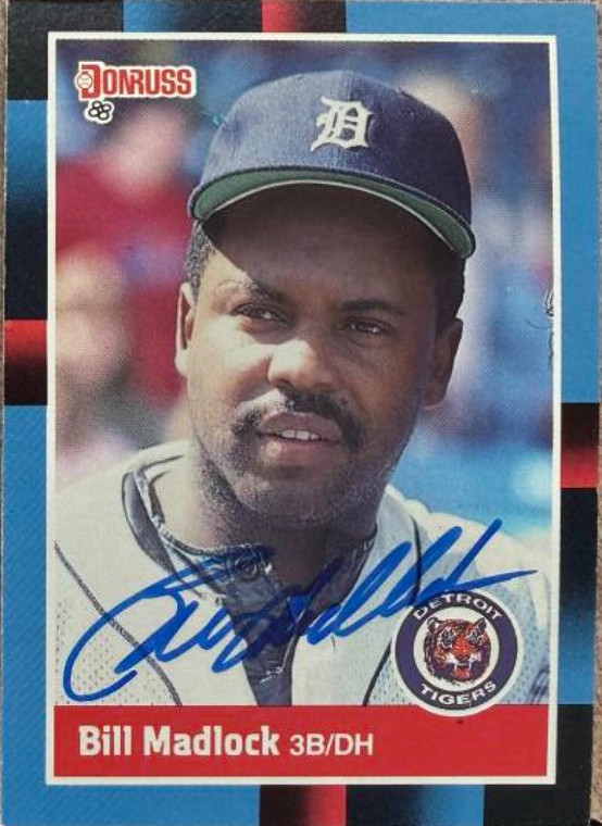 Bill Madlock Autographed 1988 Donruss #496 Detroit Tigers Card