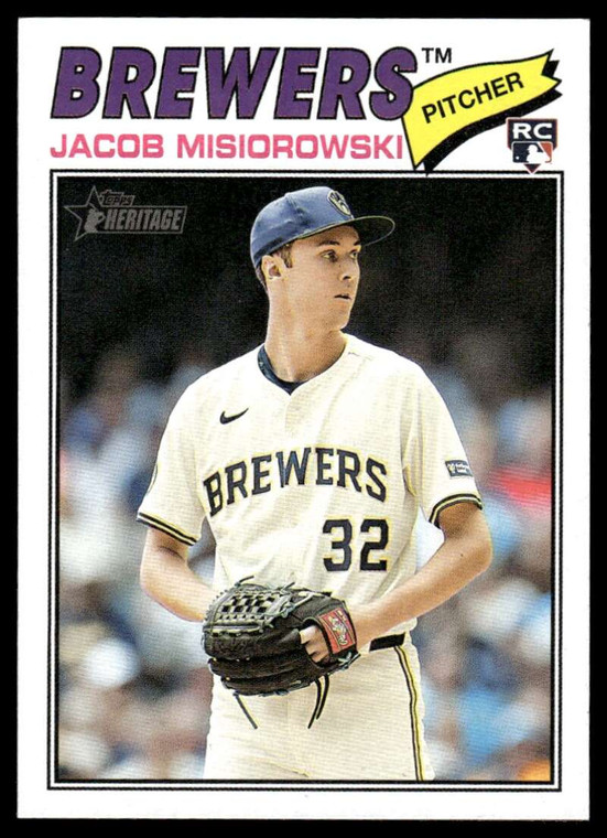 2026 Topps Heritage #144 Jacob Misiorowski NM-MT  RC Rookie Milwaukee Brewers 