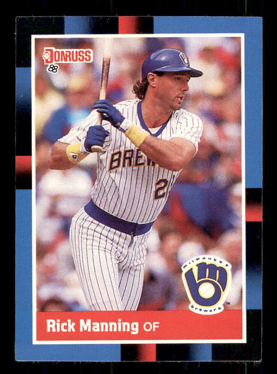 1988 Donruss #486 Rick Manning NM-MT Milwaukee Brewers 