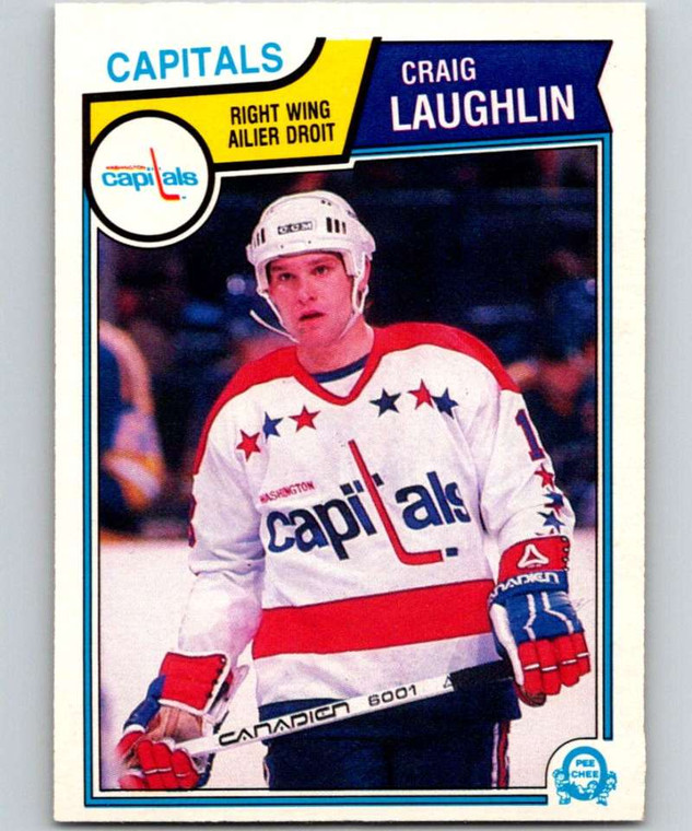 1983-84 O-Pee-Chee #375 Craig Laughlin VG RC Rookie Washington Capitals 