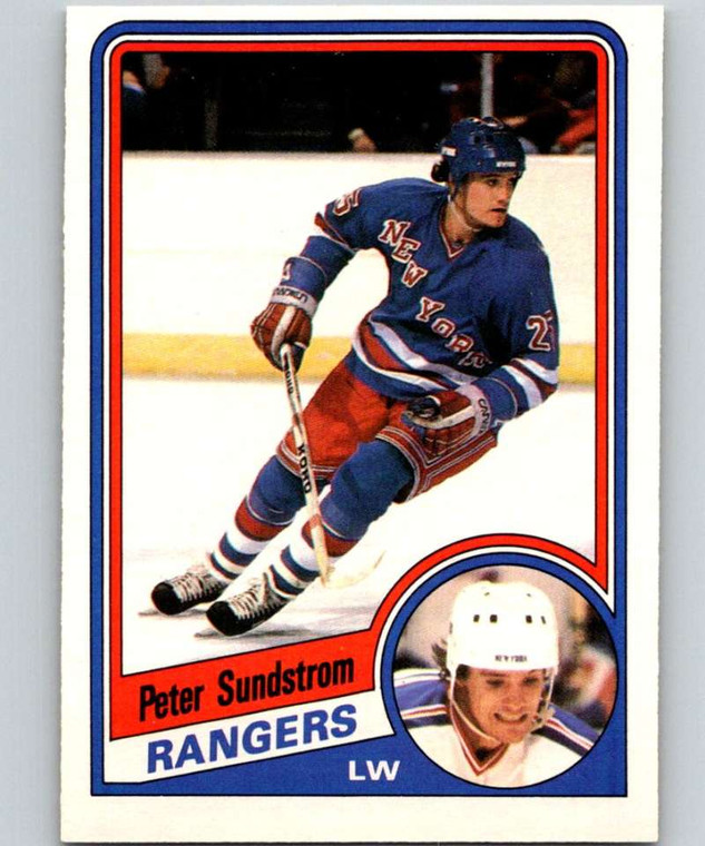 1984-85 O-Pee-Chee #155 Peter Sundstrom VG  RC Rookie New York Rangers 