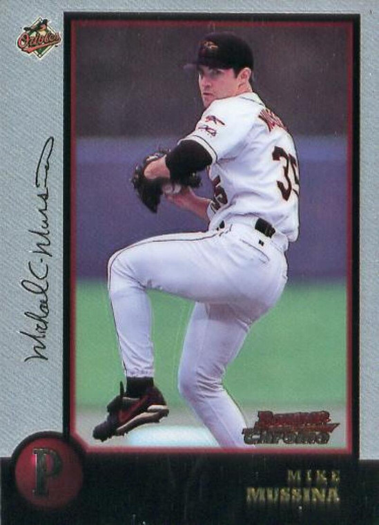 1998 Bowman Chrome #9 Mike Mussina NM-MT Baltimore Orioles 