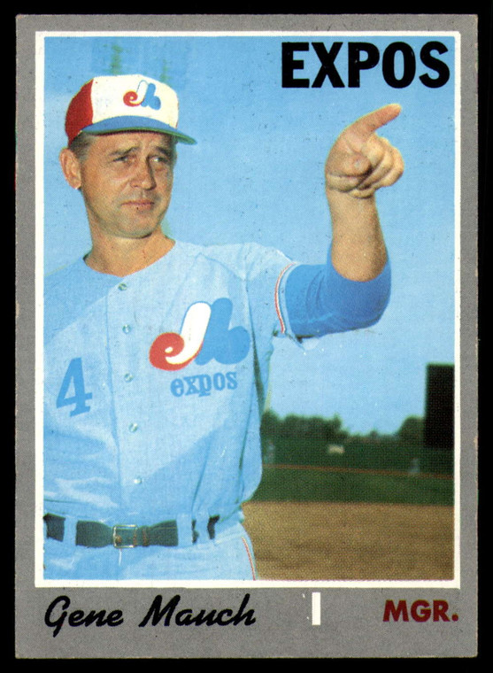 1970 Topps #442 Gene Mauch Manager VG Montreal Expos 