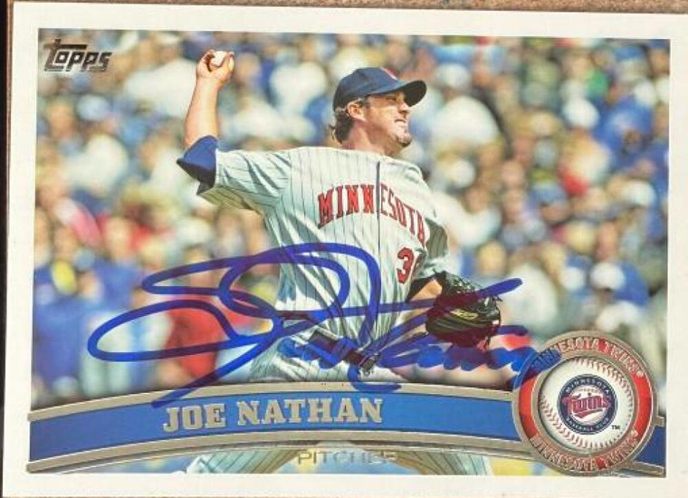 Joe Nathan Autographed 2011 Topps #366 Minnesota Twins Card