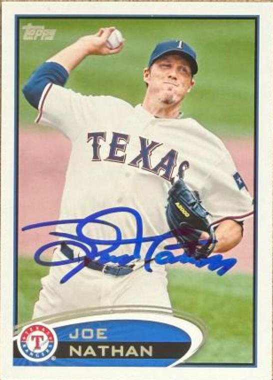 Joe Nathan Autographed 2012 Topps #632 Texas Rangers Card