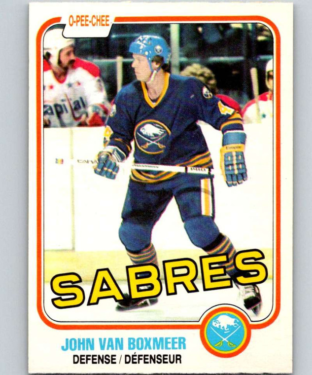 1981-82 O-Pee-Chee #26 John Van Boxmeer VG Buffalo Sabres 