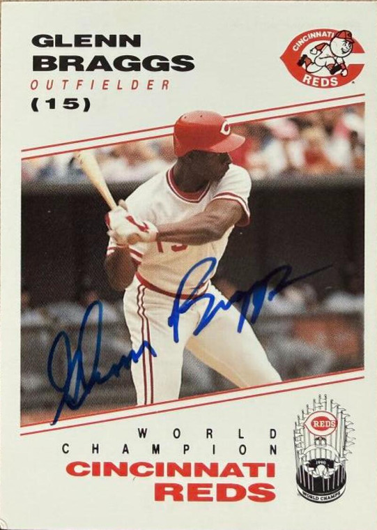Glenn Braggs Autographed 1991 Kahn's Cincinnati Reds SGA #NNO Signed Card