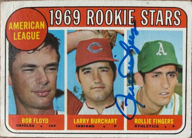 Rollie Fingers Autographed 1969 Topps #371 Oakland Athletics Rookie Card 