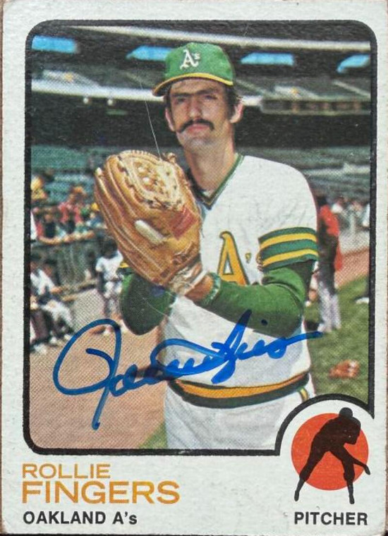 Rollie Fingers Autographed 1973 Topps #84 Oakland Athletics Card 