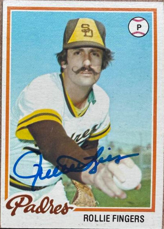 Rollie Fingers Autographed 1978 Topps #140 San Diego Padres Card  