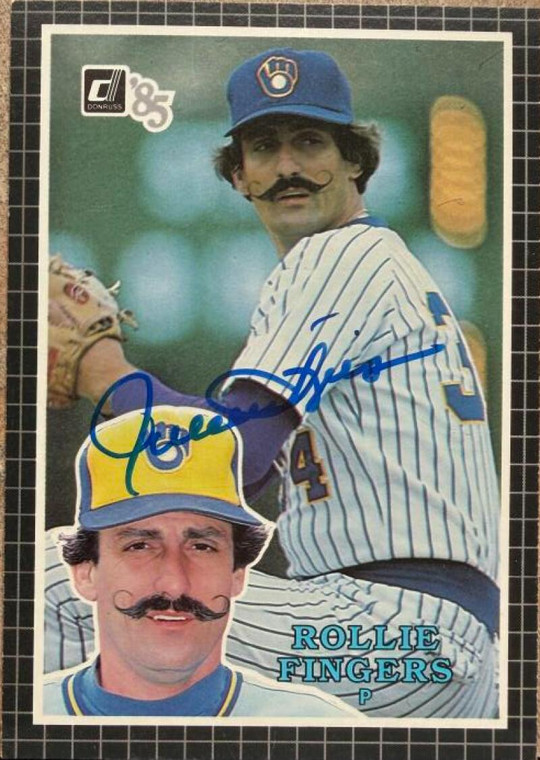 Rollie Fingers Autographed 1985 Donruss Action All-Stars #36 Milwaukee Brewers Card 