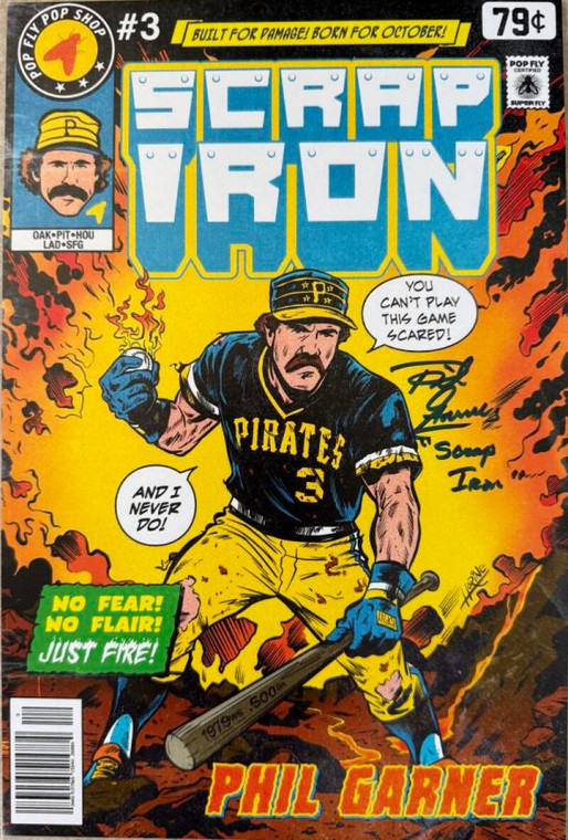 Phil Garner "Scrap Iron"-  Autographed Pop Fly Pop Shop Daniel Jacob Horine Comic Book Art LE/210
