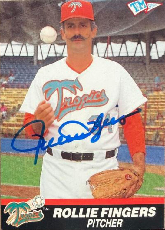 Rollie Fingers Autographed 1989-90 T&M Senior League #35 