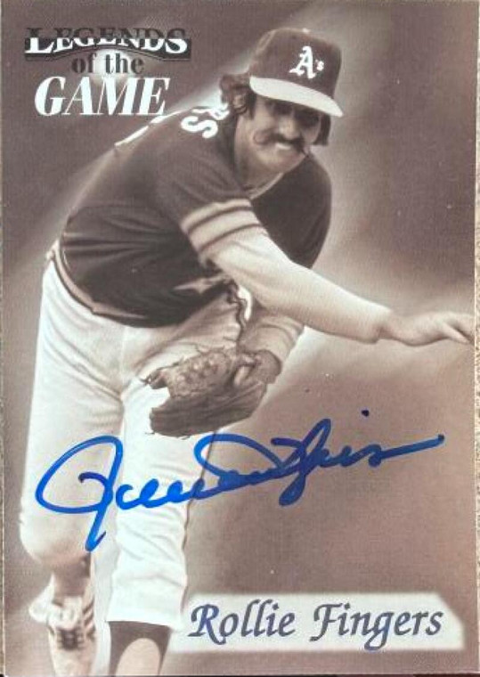 Rollie Fingers Autographed 1998 Sports Illustrated Then and Now #10 Oakland Athletics Card 